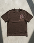 Kurt Baskılı Kahve Oversize Tshirt 5158