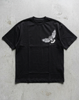 Yarasa Desenli Siyah Oversize Tshirt 5160