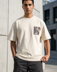 At ve Kilim Desenli Taş Oversize Tshirt 5174