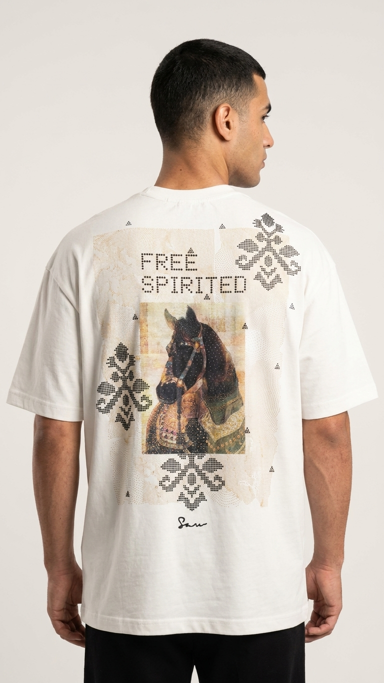 Free Spırıted Ekru Oversize Tshirt 5179