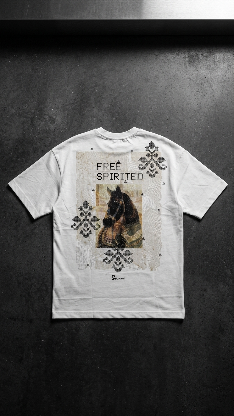 Free Spırıted Ekru Oversize Tshirt 5179