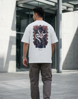 Arapça Nakışlı Ekru Oversize Tshirt 5185