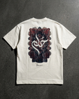 Arapça Nakışlı Ekru Oversize Tshirt 5185