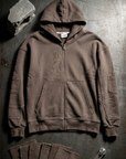 Rivet Detaylı Fermuarlı Kahve Sweatshirt 5190