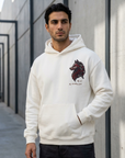 Kurt Desenli Oversize Ekru Sweatshirt 5208
