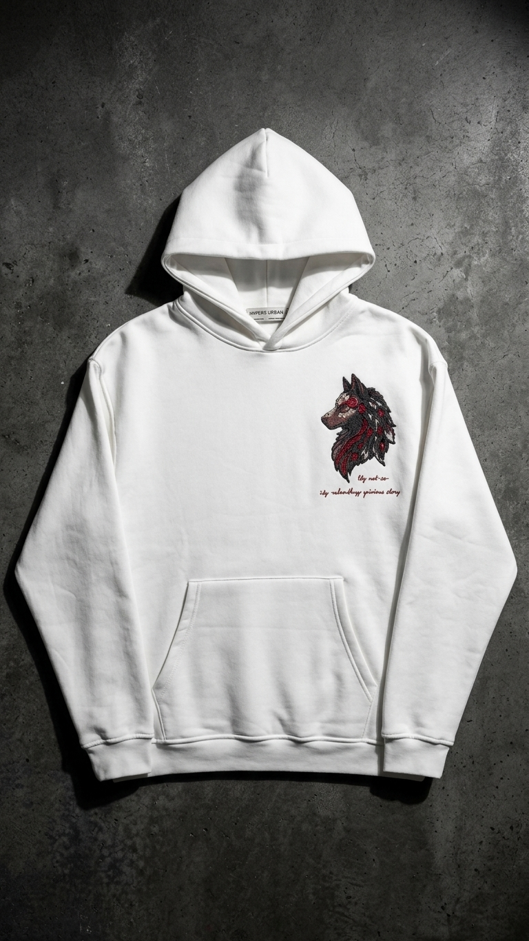 Kurt Desenli Oversize Ekru Sweatshirt 5208