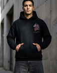 Kurt Desenli Oversize Siyah Sweatshirt 5208