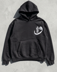 Yüksek Baskılı Eva Nakışlı Oversize Siyah Sweatshirt 5215