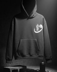 Yüksek Baskılı Eva Nakışlı Oversize Siyah Sweatshirt 5215