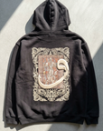 Yüksek Baskılı Eva Nakışlı Oversize Siyah Sweatshirt 5215