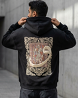 Yüksek Baskılı Eva Nakışlı Oversize Siyah Sweatshirt 5215