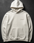 Yün Şerit Desenli Oversize Ekru Sweatshirt 5217