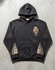 Etnik Kilim İşleme Oversize Siyah Sweatshirt 5223