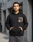 Su Yolu Şeritli Oversize Siyah Sweatshirt 5230