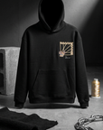Su Yolu Şeritli Oversize Siyah Sweatshirt 5230