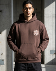 Deri Aplike Desenli Oversize Kahve Sweatshirt 5249