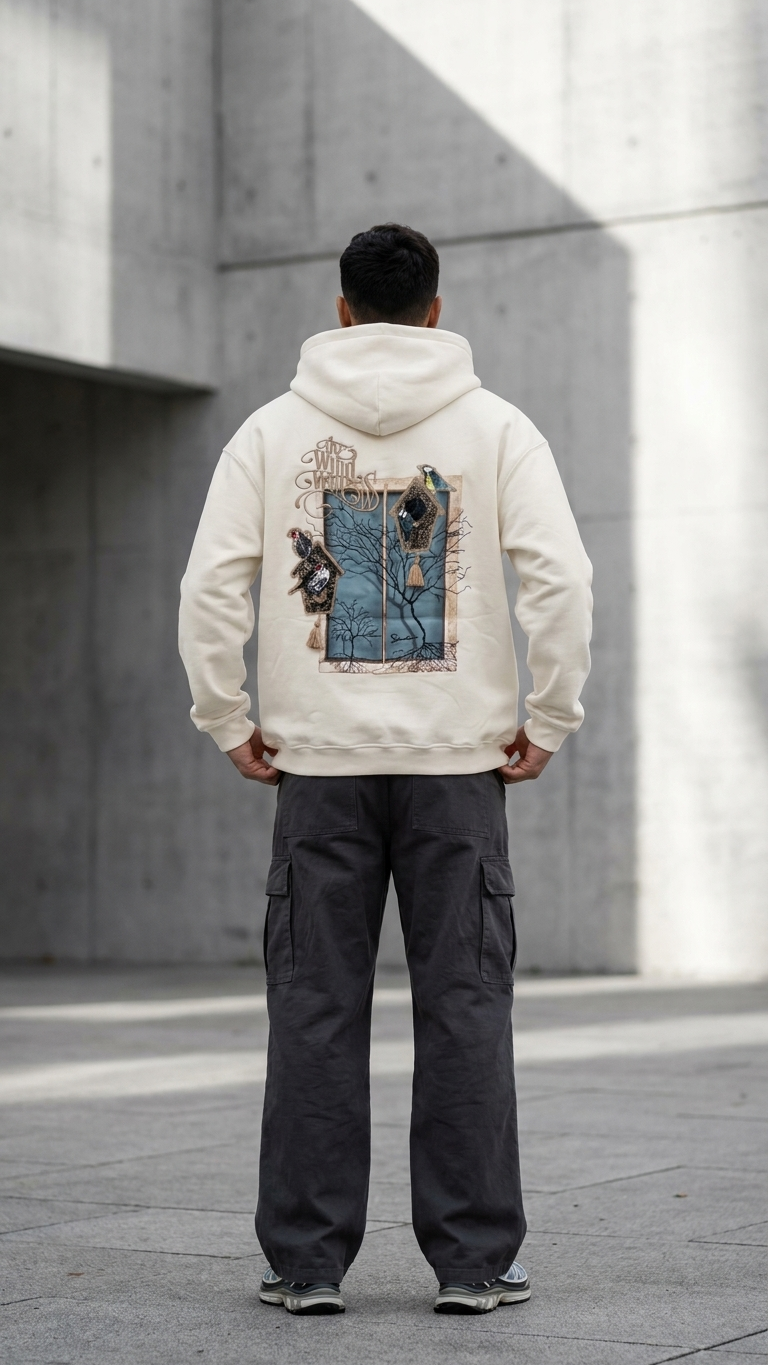 The Wind Will Oversize Ekru Sweatshirt 5248
