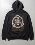 Deri Aplike Desenli Oversize Siyah Sweatshirt 5249