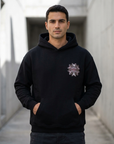 Deri Aplike Desenli Oversize Siyah Sweatshirt 5249