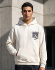 Tavus Kuşu Desenli Oversize Ekru Sweatshirt 5256