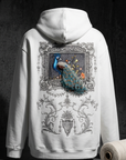 Tavus Kuşu Desenli Oversize Ekru Sweatshirt 5256