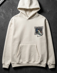 Tavus Kuşu Desenli Oversize Ekru Sweatshirt 5256