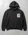 Sırtı İşlemeli Oversize Siyah Sweatshirt 5263