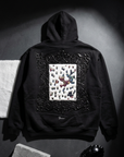 Sırtı İşlemeli Oversize Siyah Sweatshirt 5263