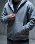 Panda Fermuarlı Oversize Antrasit Sweatshirt 5280