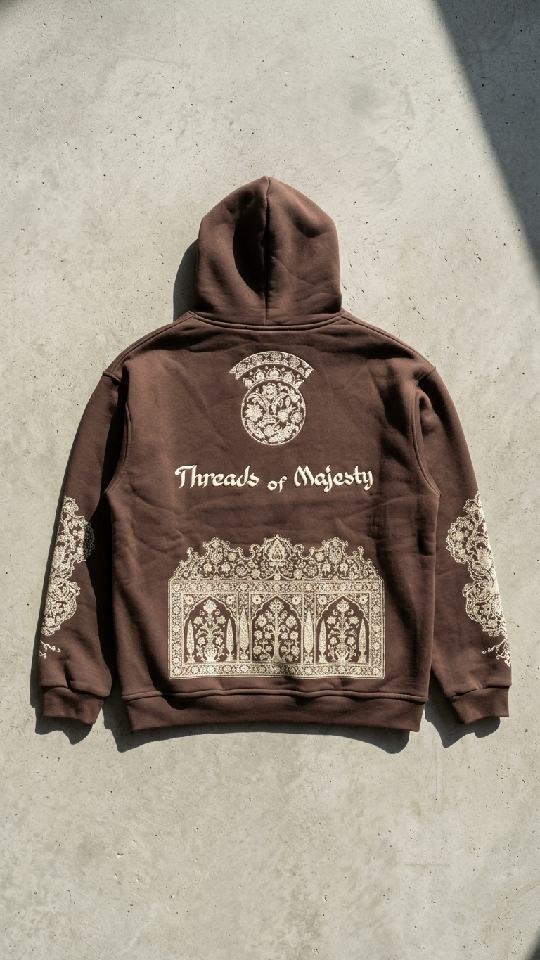 Threads of Majesty Oversize Kahve Sweatshirt 5286