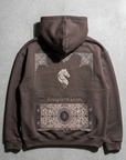 At İşleme Oversize Kahve Sweatshirt 5287