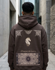 At İşleme Oversize Kahve Sweatshirt 5287
