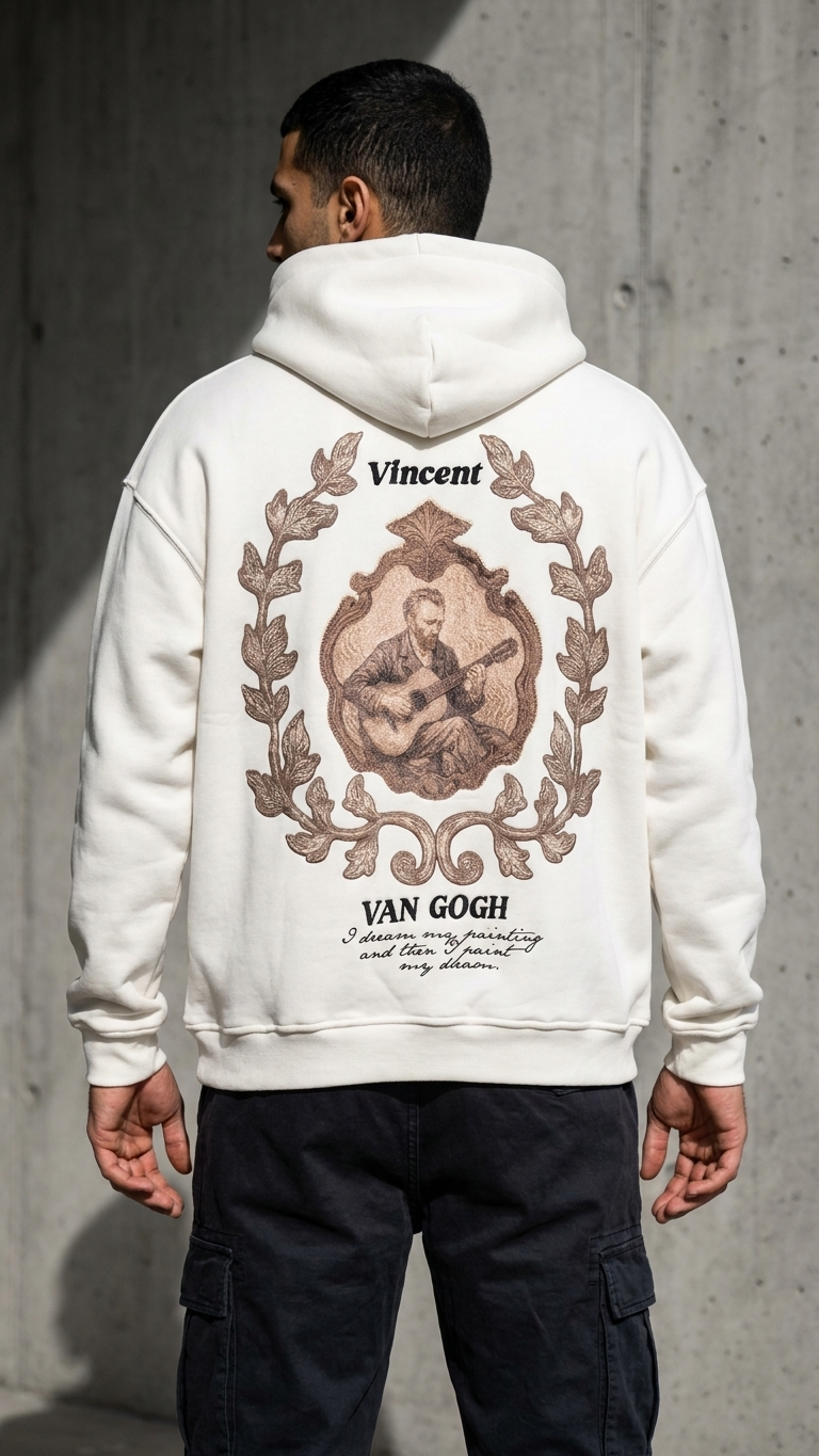 I Dream My Painting Oversize Ekru Sweatshirt 5293
