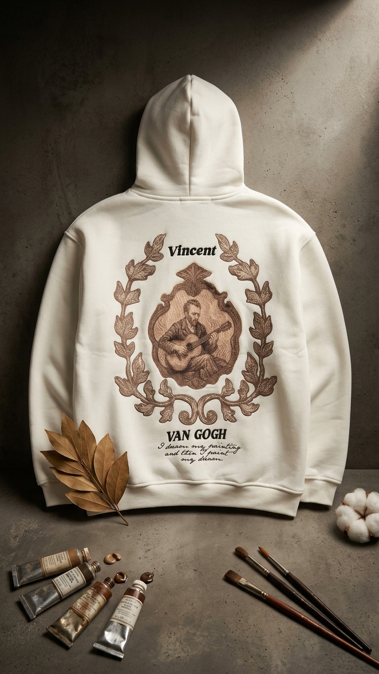 I Dream My Painting Oversize Ekru Sweatshirt 5293
