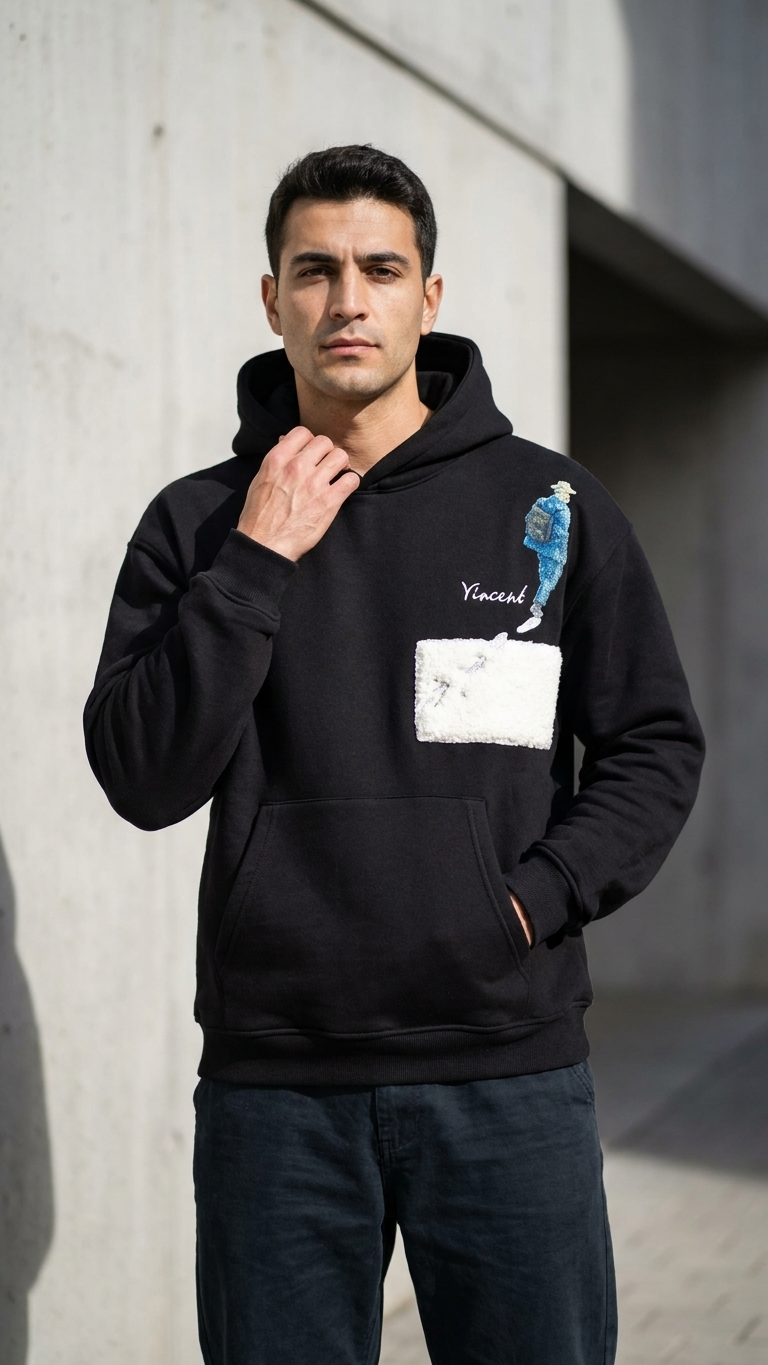 Oversize Siyah Sweatshirt 5304
