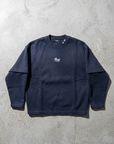 Katmanlı Kol Detaylı Boxy Fit Lacivert Sweatshirt 6039