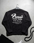 Katmanlı Kol Detaylı Boxy Fit Siyah Sweatshirt 6039