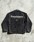 Kot Yaka Yarım Fermuarlı Oversize Siyah Polo Sweatshirt 6048