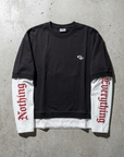 Kontrast Çİft Kollu Boxy Fit Sweatshirt 9448