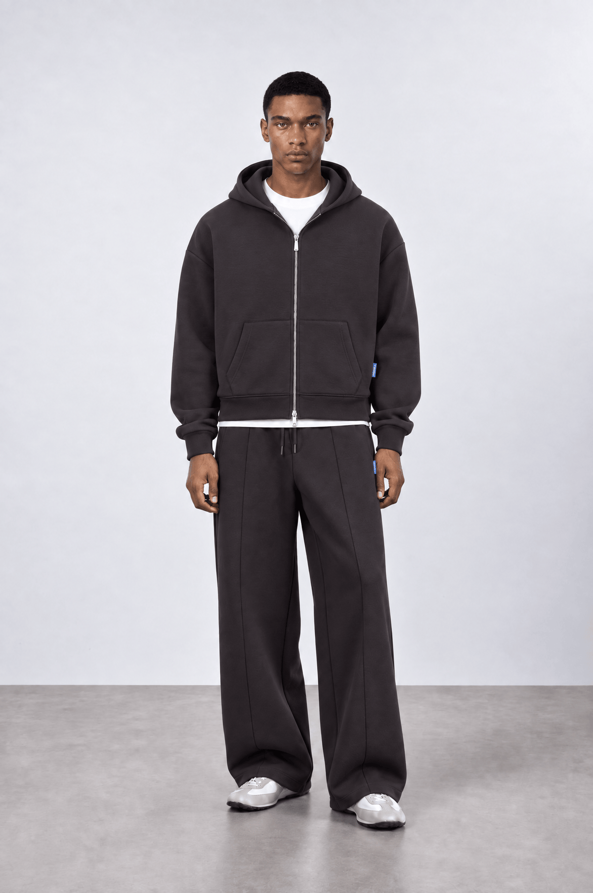 Panda Fermuarlı Oversize Kahve Sweatshirt 5006