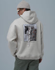 Püsküllü At Baskılı Oversize Taş Sweatshirt 4962