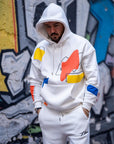 Colorful Baskılı Kapüşonlu Sweatshirt Jogger Takım