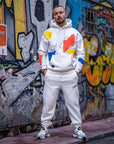 Colorful Baskılı Kapüşonlu Sweatshirt Jogger Takım