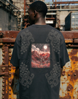 Kabartma Baskı Siyah Oversize Tshirt 5178