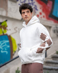 Kolu Desenli Oversize Ekru Sweatshirt 4987