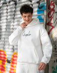 Chaplin Peçli Oversize Ekru Sweatshirt 4970