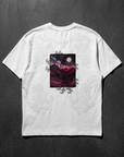 Kabartma Baskı Ekru Oversize Tshirt 5178