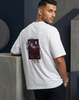 Kabartma Baskı Ekru Oversize Tshirt 5178